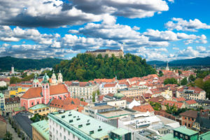 Blick über die slowenische Hauptstadt Ljubljana