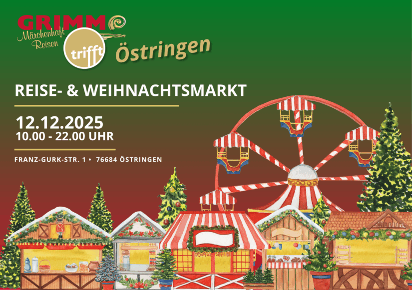 Weihnachtsmarkt Flyer querformat