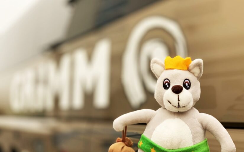 Maskottchen Gustav Grimmling