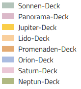 Legende des Deckplans der MS Amadea der Phoenix Reisen GmbH