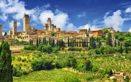Blick auf San Gimignano - © Freesurf - Fotolia