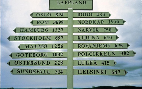 Skandinavien - Wegweiser in Lappland