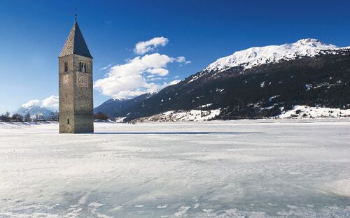 Reschensee - Grauner Kirchturm - © mmphoto - Fotolia