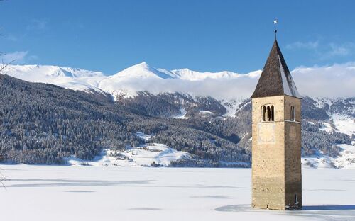 Reschensee - Grauner Kirchturm