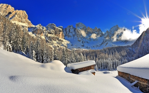 Dolomiten - Winterpanorama